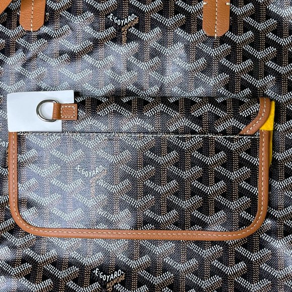 Goyard PM Saint Louis Black/Tan Classic Tote - New with Tags - Picture 8 of 9
